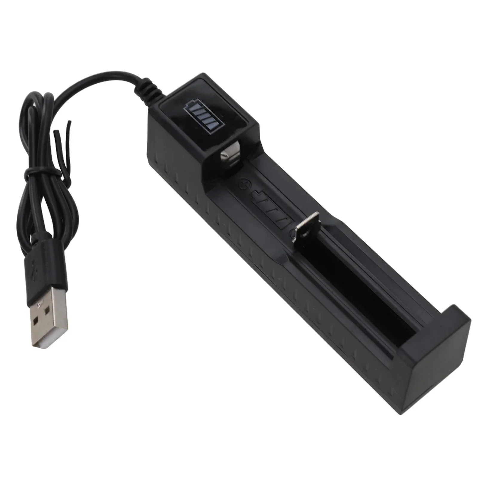 Carregador de Bateria Compacto USB para Baterias de Lítio, Carregamento Inteligente, 18, 650, 18490, 14500, 16340