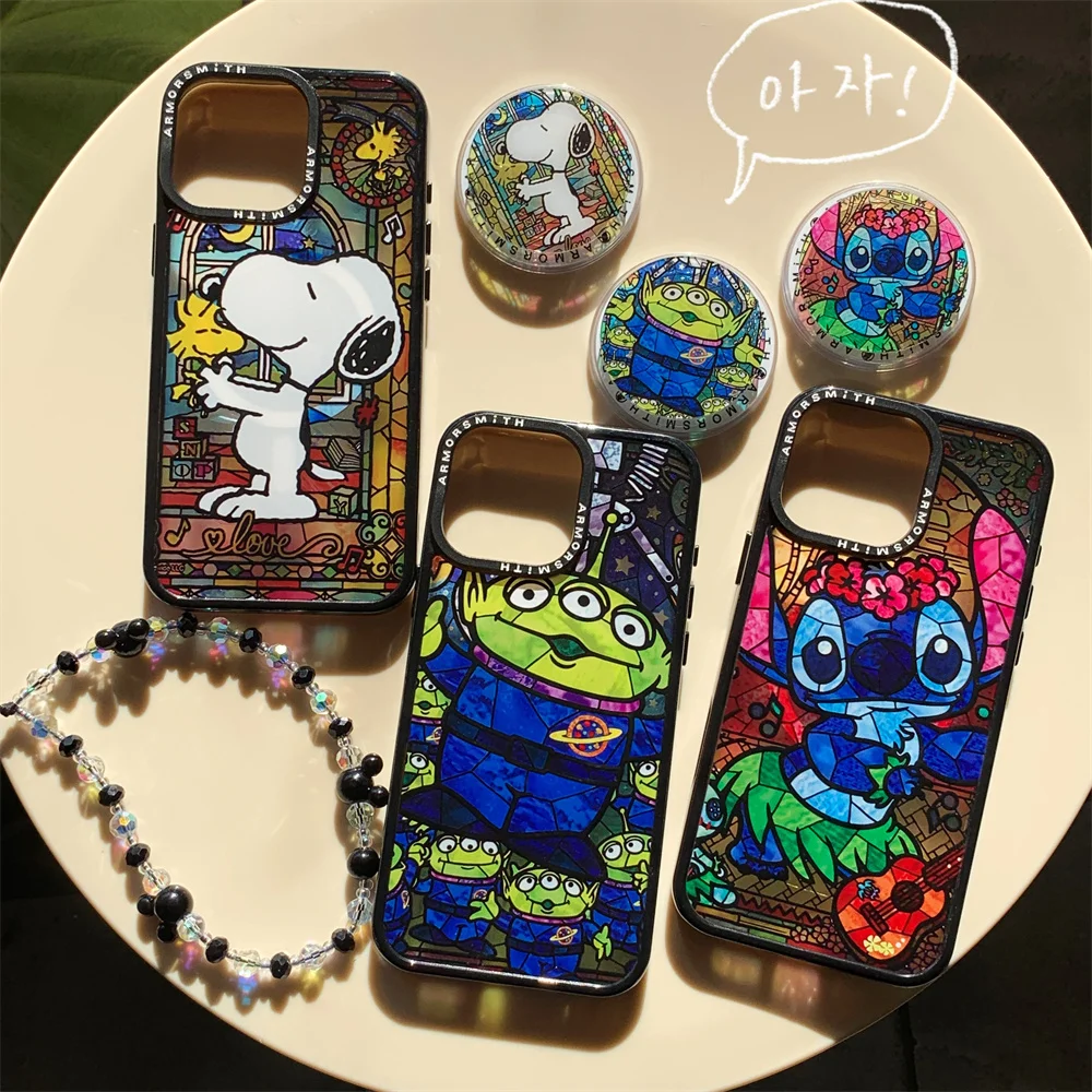 

Funny cartoon puppy magnetic stand phone protective cover for iPhone 11 12 13 14 15 16 17 Pro Max Fundas with cute Holder Cases