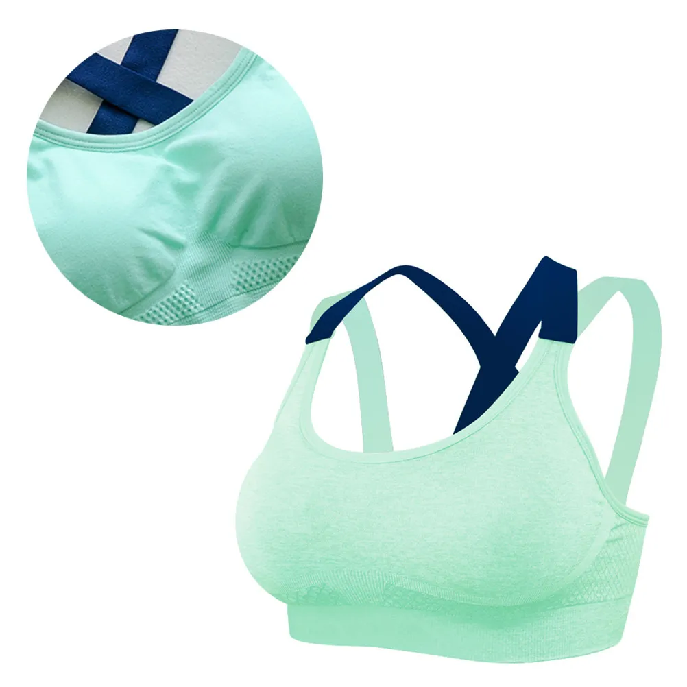 1Pcs Sports Bra Sleeveless Lightweight Yoga Fitness Tank Top Without Underwire Casual Summer Workout Dance Bra M