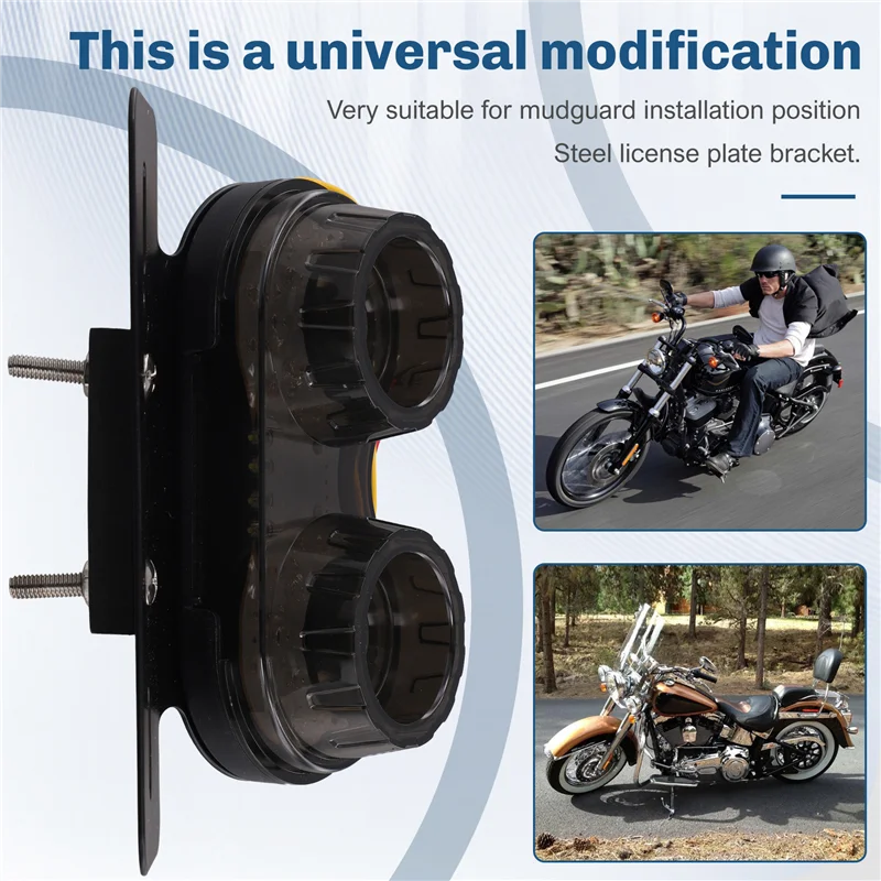 مصباح ليد خلفي الفرامل بدوره إشارة للدراجات النارية المتكاملة مع لوحة ترخيص قوس العالمي 12 فولت لهوندا ياماها