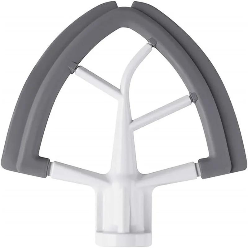 Batidor de borde flexible para accesorio mezclador KitchenAid, cuencos mezcladores con cabezal inclinable, batidor de cuencos de 4,5-5 cuartos con bordes de silicona