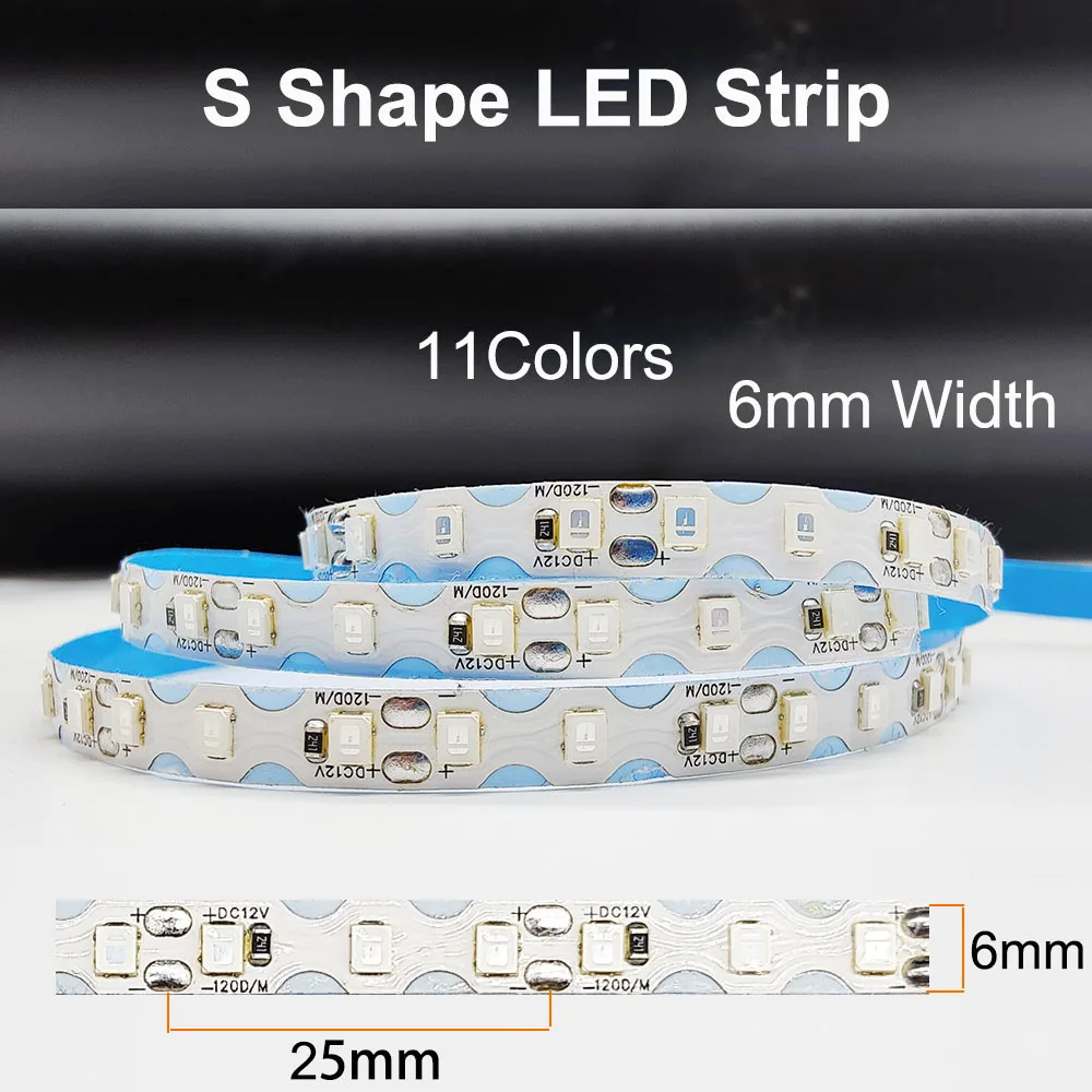 Tira de néon de silicone separada diy 6mm 8mm 12mm s dobrável recém flexível fita led dc12v para sinal de néon led à prova dip67 água ip67