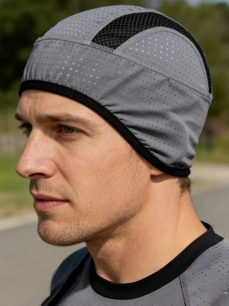 AliExpress NONE Bicycle Cycling Earmuffs Cap Quick-drying Breathable Ice Silk Cooling Running Cap Sweat Wicking Men Women Helmet Inner Liner Hat