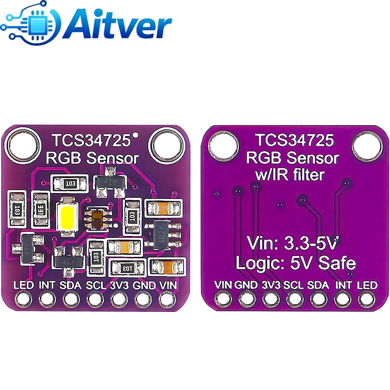 Moduł czujnika koloru TCS34725, detekcja RGB, płytka rozpoznawania światła I2C dla Arduino ESP32 STM32 — zdjęcie produktu 3