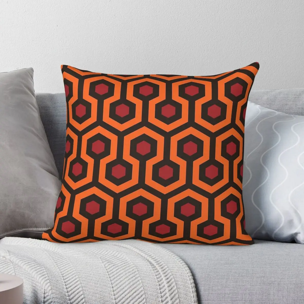 Shining Overlook Hotel Carpet Square Pillowcase Polyester Linen Velvet Pattern Zip Decor Bed Cushion Case 18