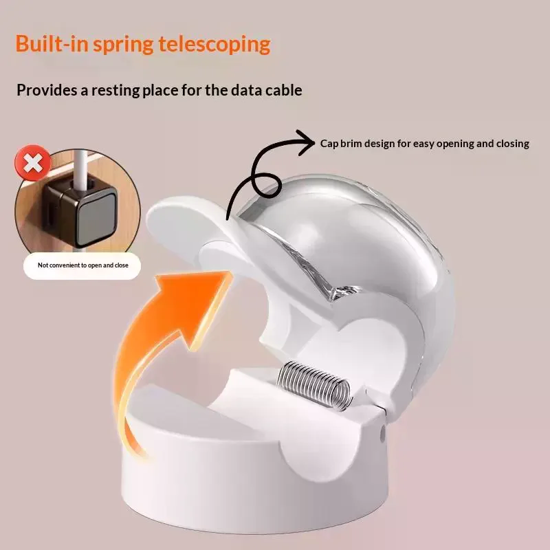 3/6Pcs Spring Adjustable Desktop Cable Organizer - Data Cable Holder Wire Clamp Storage For Phone Charging & Earphone Cables