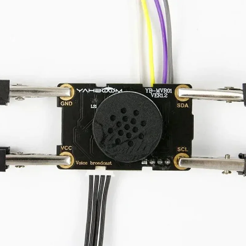 Yahboom UNO Raspberry Pi Spraaksynthese Broadcast Module Compatibel met Alligator clip/DuPont lijn/PH2.0 Kabel MP3 Luidspreker