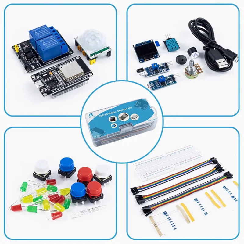 WiFi Wireless Module Maker Kit, Complete Starter Accessories Set, Perfect for Electronic Learning and DIY Circuit Projects