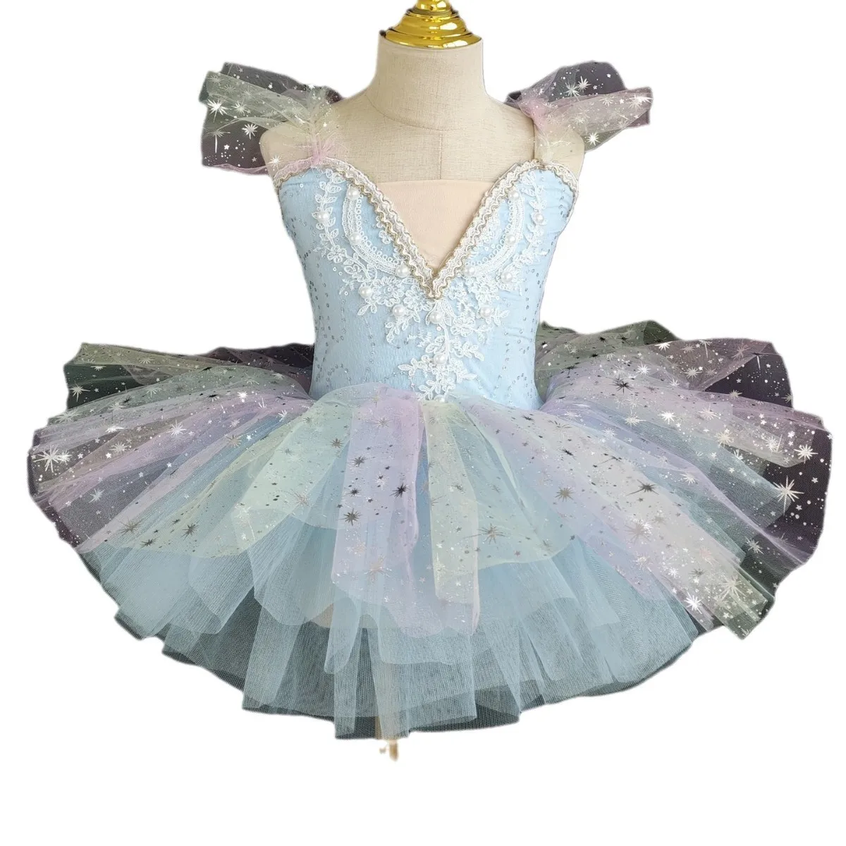 子供用ダンススカート、バレエ少女用シグネットダンス衣装は、色、柄、ディテールなどを変更できます。