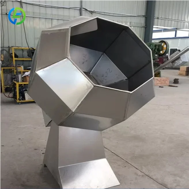 Industrial Octagonal Snack Seasoning Tumbler Mixer Stainless Steel Blending Machine for Nuts Flavor Processing FL Customized