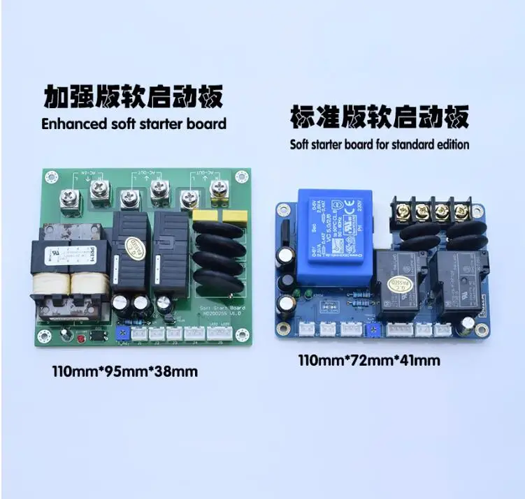 

High power Class A amplifier power supply soft start board delay with temperature warning protection function learning NEC codin