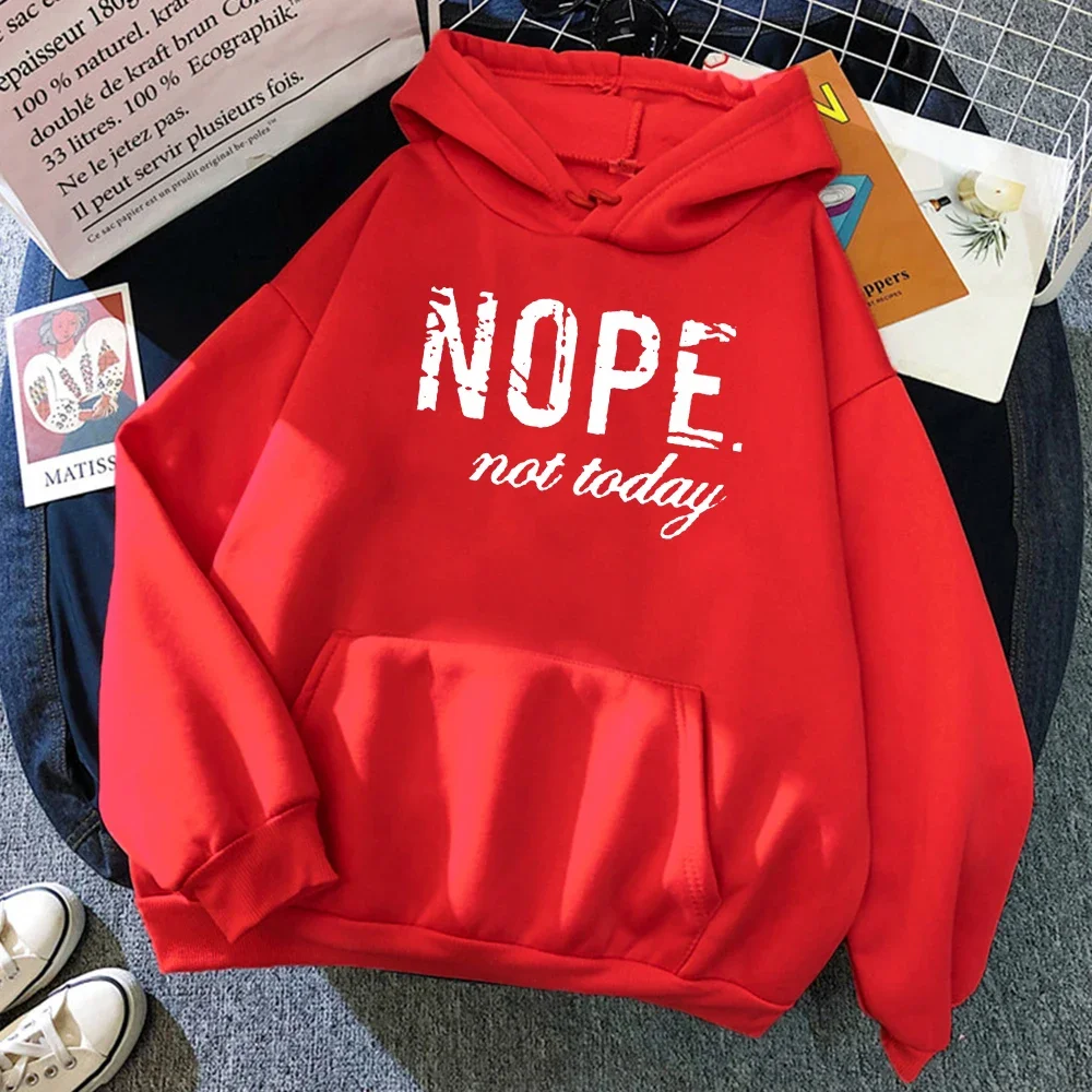 Nope nicht heute Vintage Brief Hoody weibliche Crewneck All-Match-Kleidung neue Hip-Hop-Sweatshirt lässig bequeme Frauen Hoody