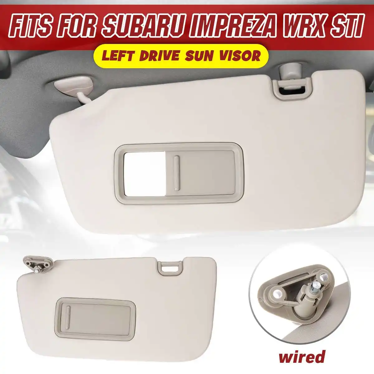 

Car Sunvisor With Mirror Visor For Subaru Impreza WRX STI Left Drive Side Sun Shield Car Sunshade 92011FG032ME