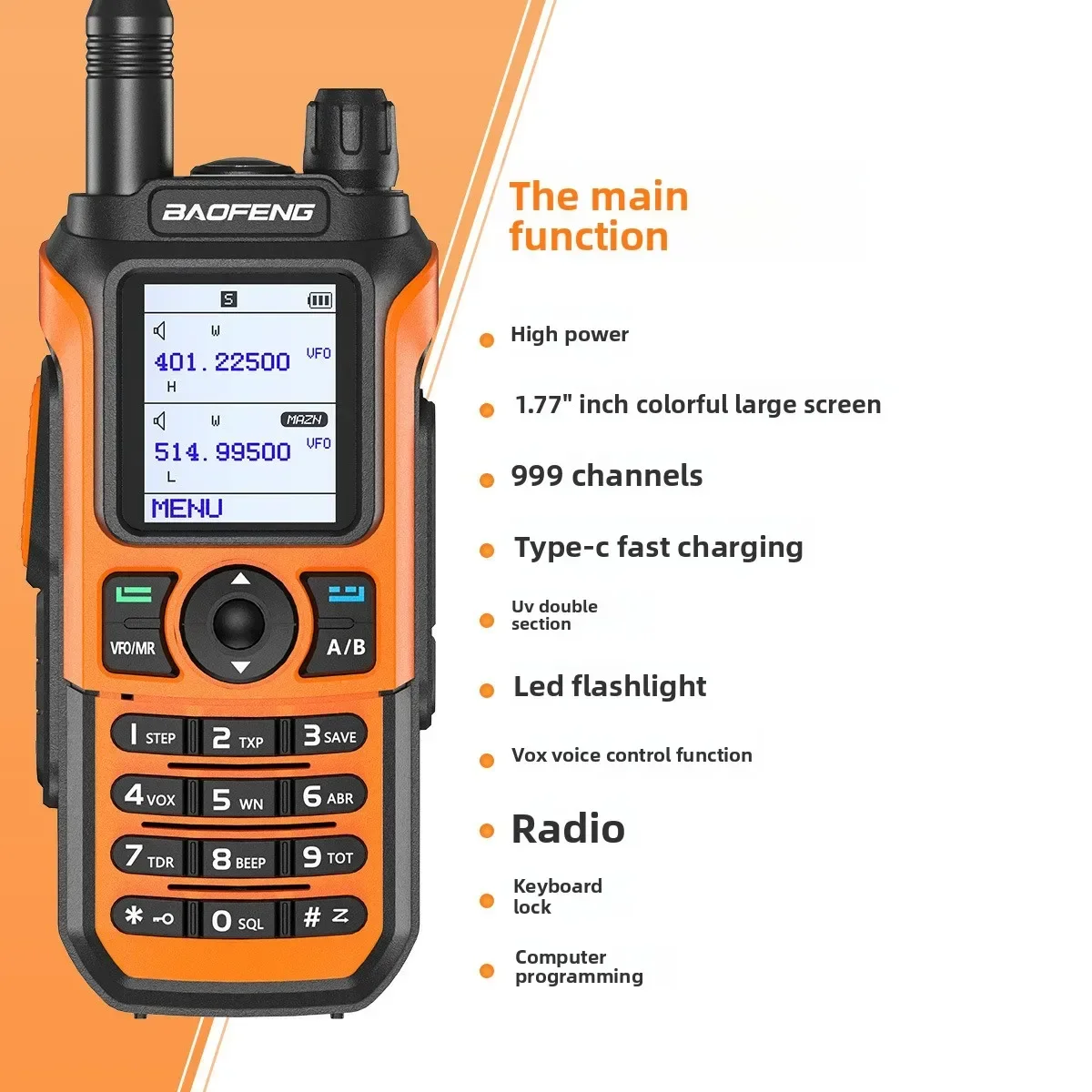 Best  UV-21PRO Handheld Car Walkie-talkie One-click Frequency Matching Outdoor Long-distance Dual-segment