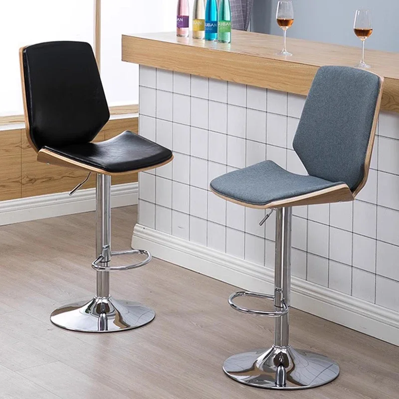 Ergonomic High Stool Backrest Iron Banks Metal Removable Bar Stool Office Morden Banco Para Barra De Cocina Salon Furniture WZ