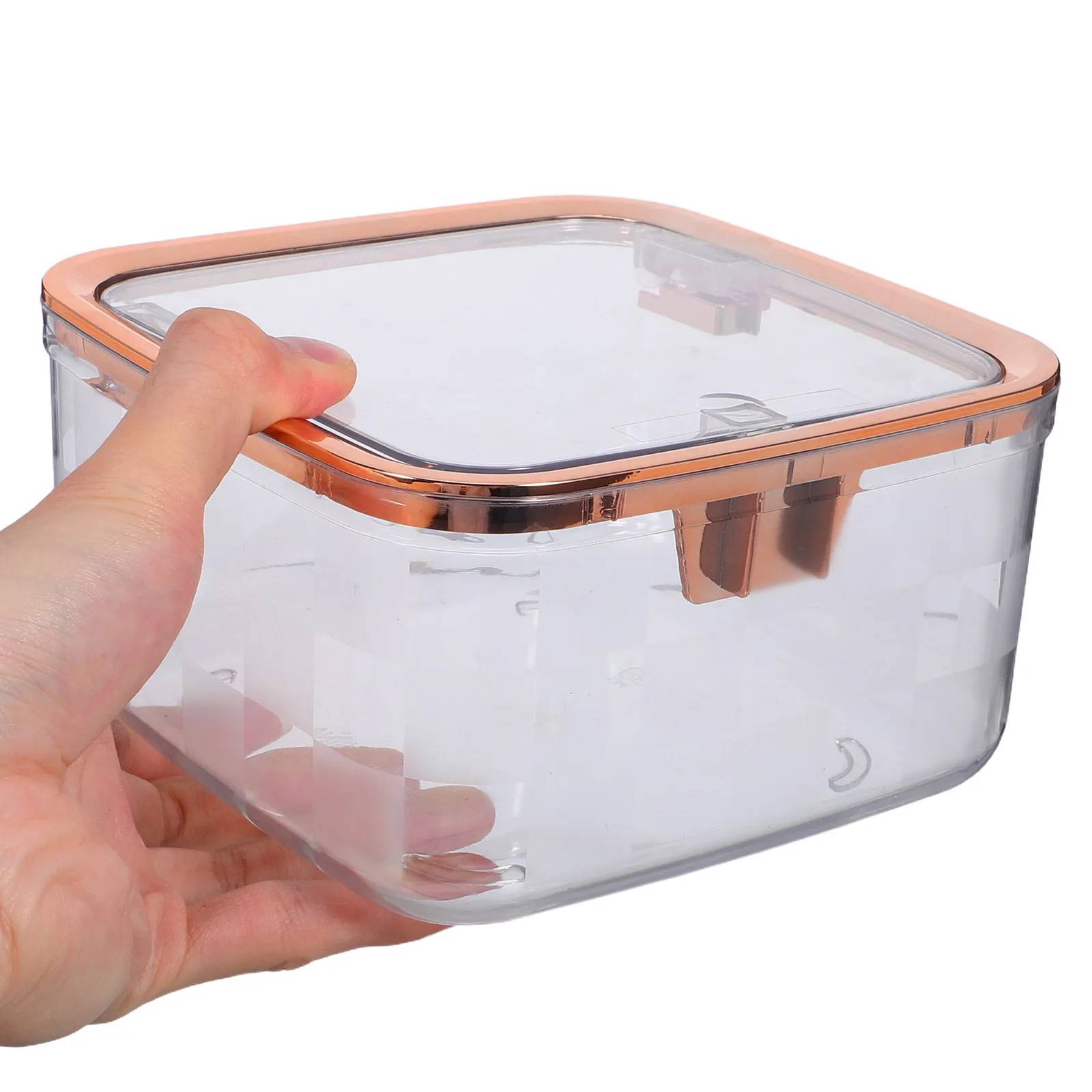 

Desktop Trash Can Tiny Garbage Bin for Vanity Dressing Table Transparent Plastic