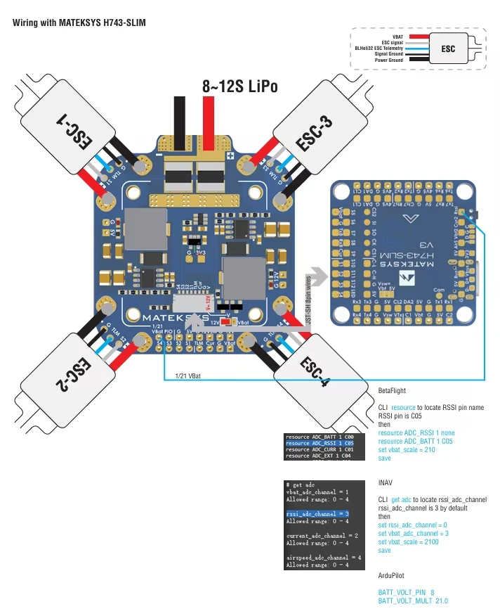 MATEKSYS FCHUB‑12S V2 XCLASS PDB Power Board For FPV Multicopter Drone