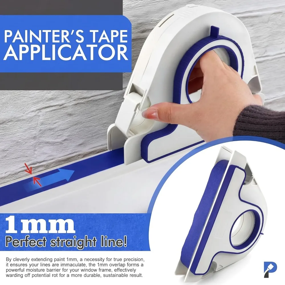 Painters Tape Applicator Masking Master Tape Dispenser with Scraper Masking Paint Tape Applicator Set for Wall Floor Painting