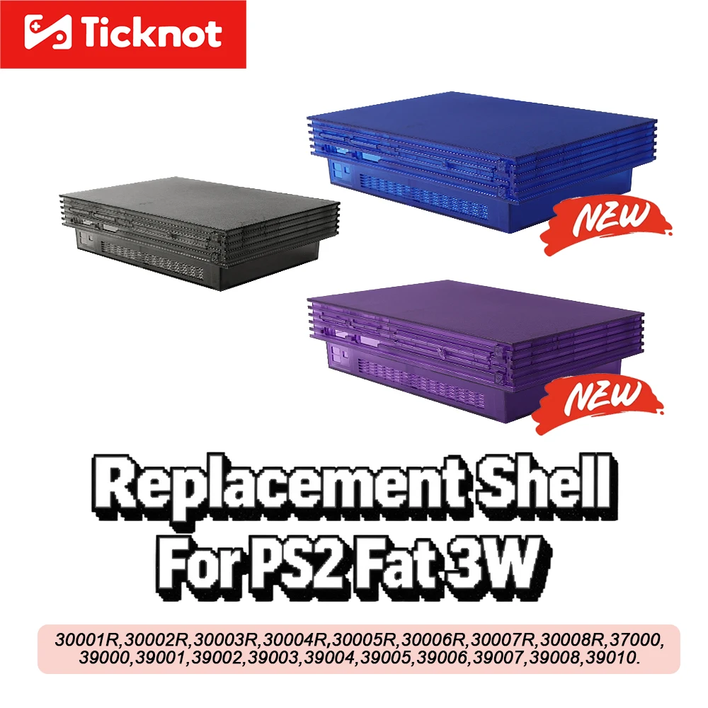 ticknot-housing-replacement-shell-for-ps2-fat-3xxxx-series-console-transparent-protective-case-for-ps2-3w-accessories