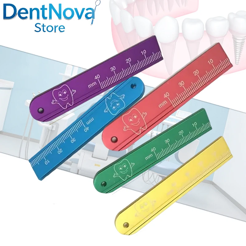 

5Pcs Colorful Endo Rulers, Dental Root Canal Length Measuring Ruler with Span Scale for Dentist