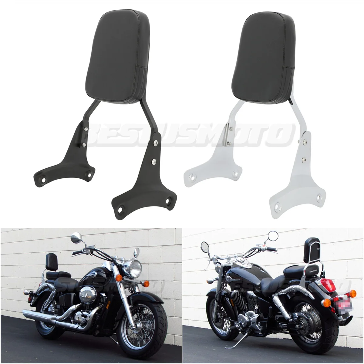 

Motorcycle Backrest Sissy Bar For Honda Shadow ACE 400 750 VT400 VT750 VT 400 VT 750 1997 1998 1999 2000 2001 2002 2003