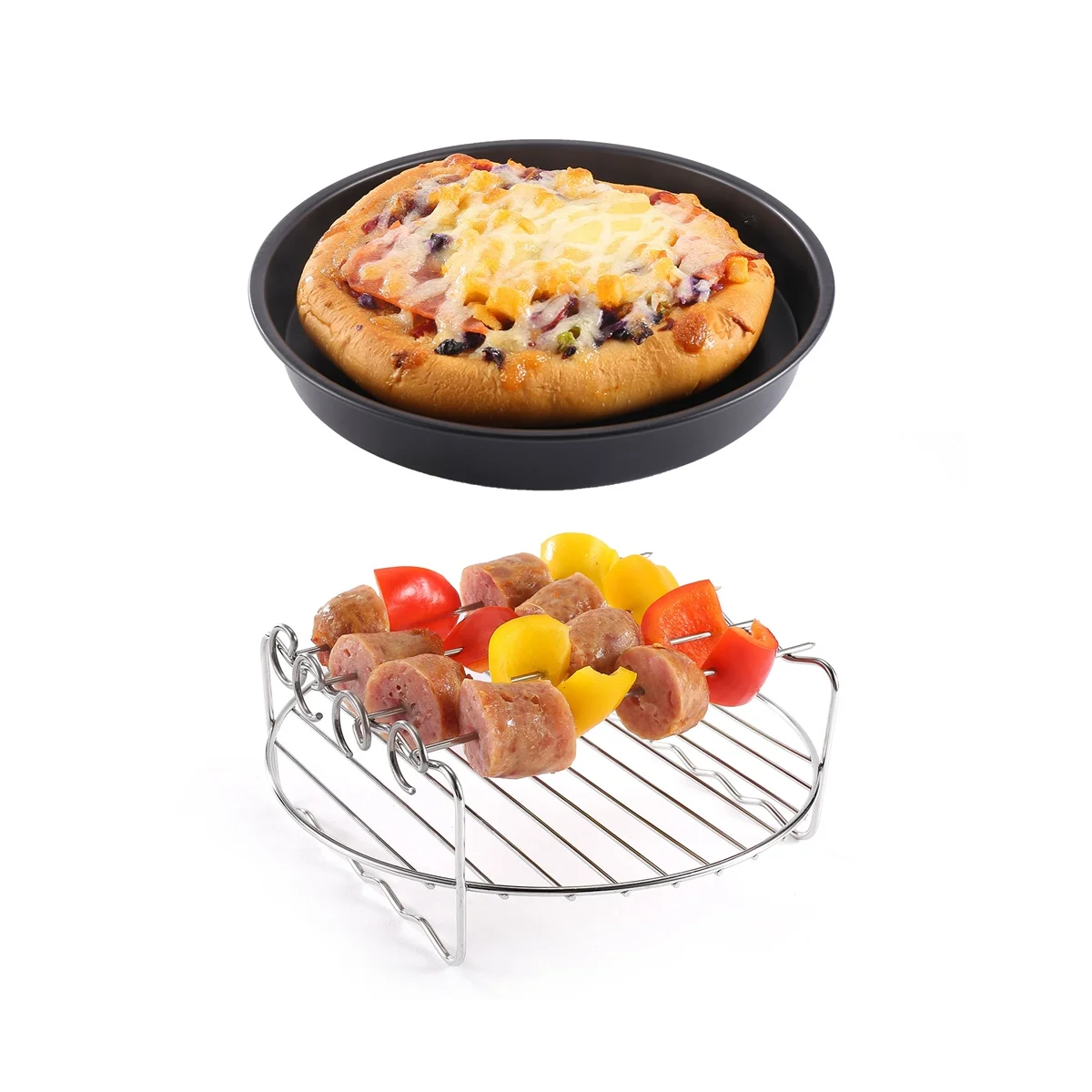 Friteuse électrique en acier inoxydable, accessoires de cuisson à la vapeur T1, 7 pouces, 3,2 QT, 5 pièces