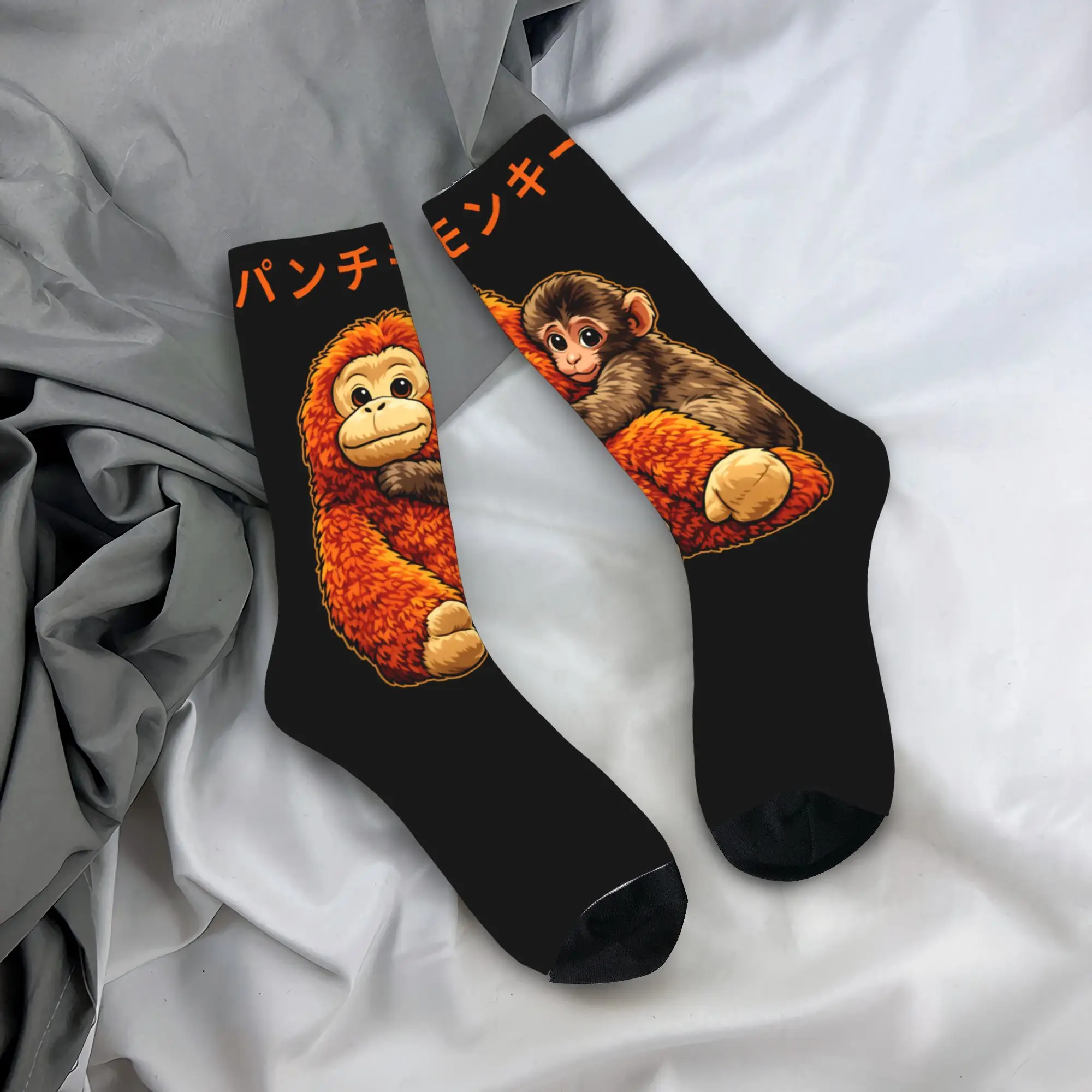 

Punch Monkey Socks Winter Stockings Gothic Adults Men Comfortable Socks Printed Running Sports Non Slip Socks
