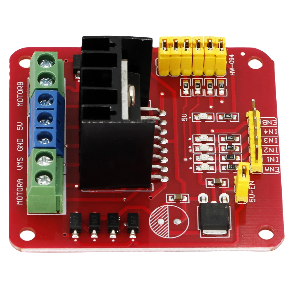 L298N DC Stepper Motor Driver Stepper Module Max 20W 2A Dual H Bridge Shield Controller Board Smart Electronics for Arduino