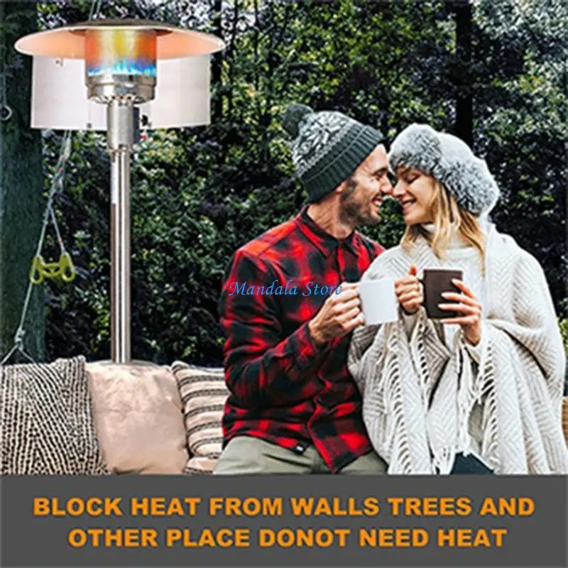 

U2JC Outdoor Aluminum Deflector For Garden Heater Windproof Safety Enhancing Feature