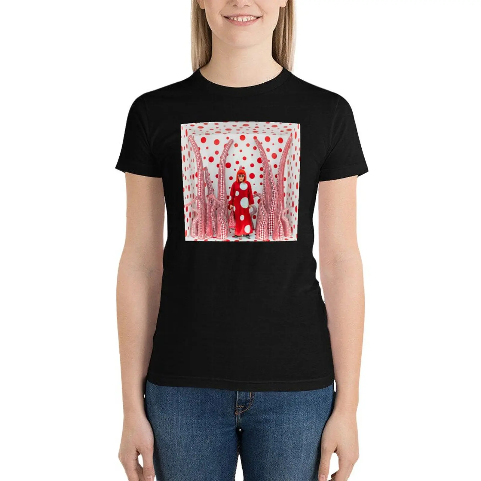 yayoi kusama T-Shirt Aesthetic clothing Female clothing funny cute clothes workout shirts for Women