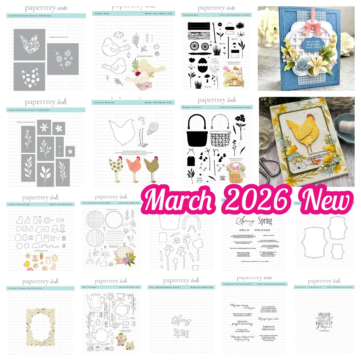 

Papertrey Ink Cookie Swap Spring Metal Cutting Dies Stamps Stencils Hot Foil for DIY Scrapbooking Diary Handmade March 2026 New