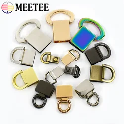 4/10/20Pcs Meetee Metal D Ring Side Clip Buckles Bag Strap Connector Hanger Clasp Luggage Chain Screw Hook Handbag Parts Clasps