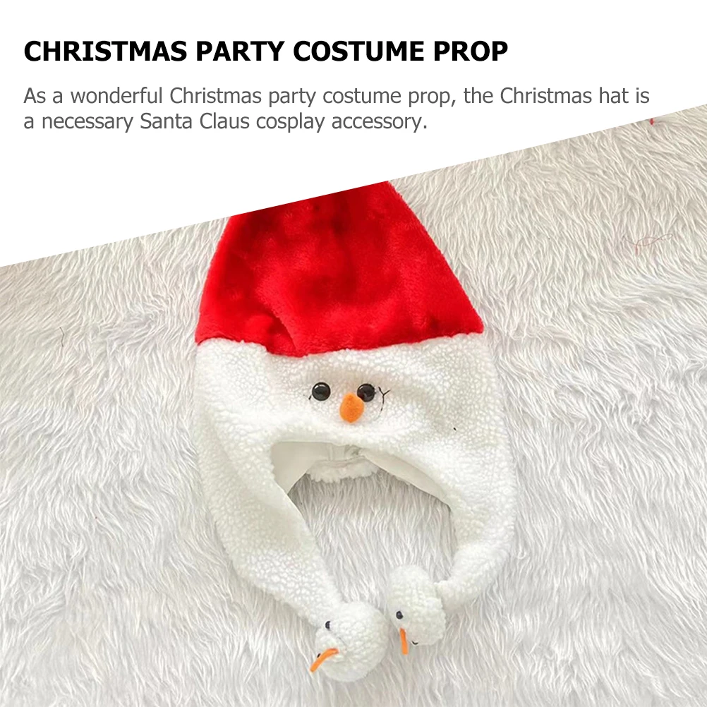 

2 Pcs Santa Hat Decoration Holiday Accessories Hats Headband Festive Dancing Snowman Red