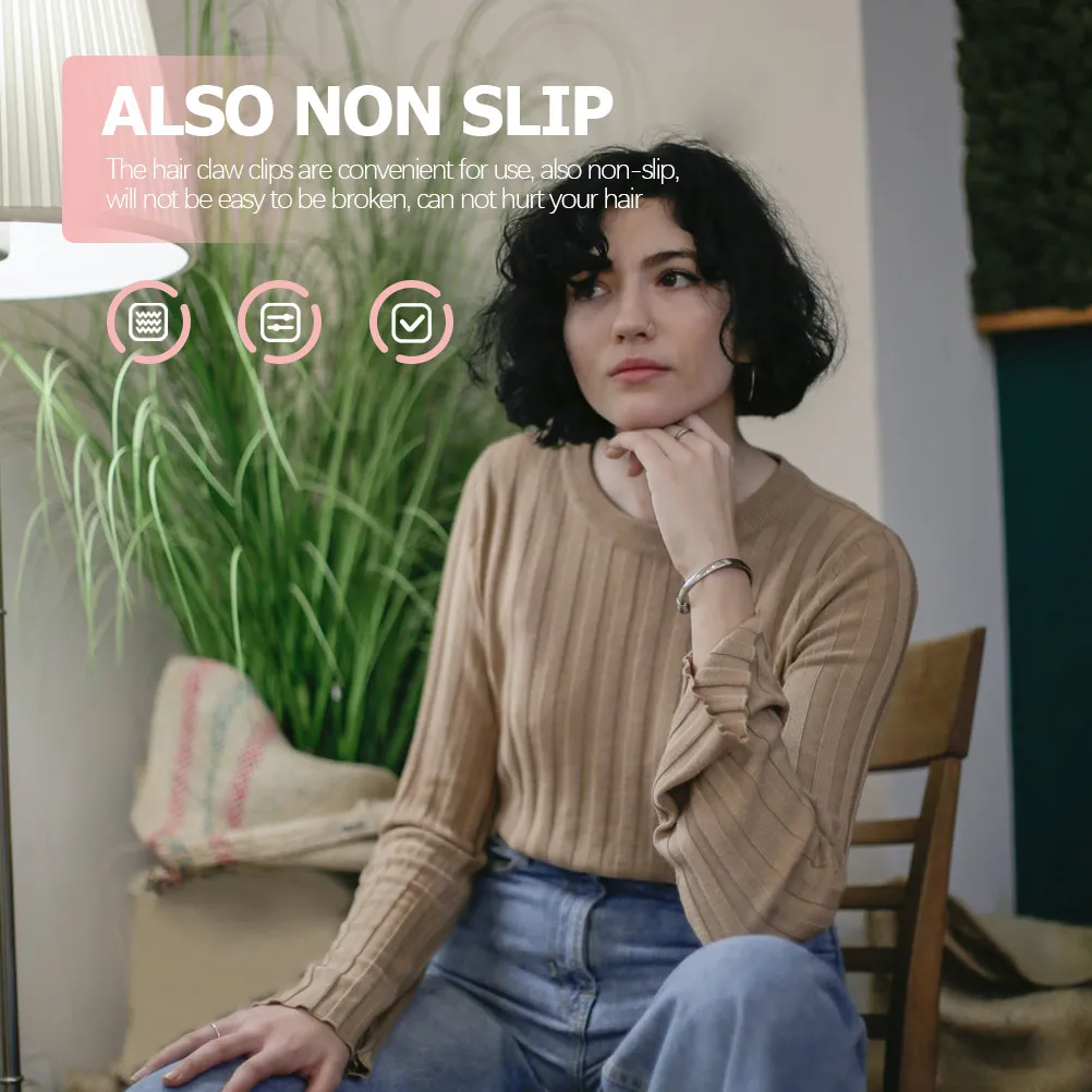 

2Pcs Butterfly Hair Claw Clips Fashion Jaw Barrettes for Women Non-Slip Hair Accessories Easy Hold Updo Hairstyle Tool