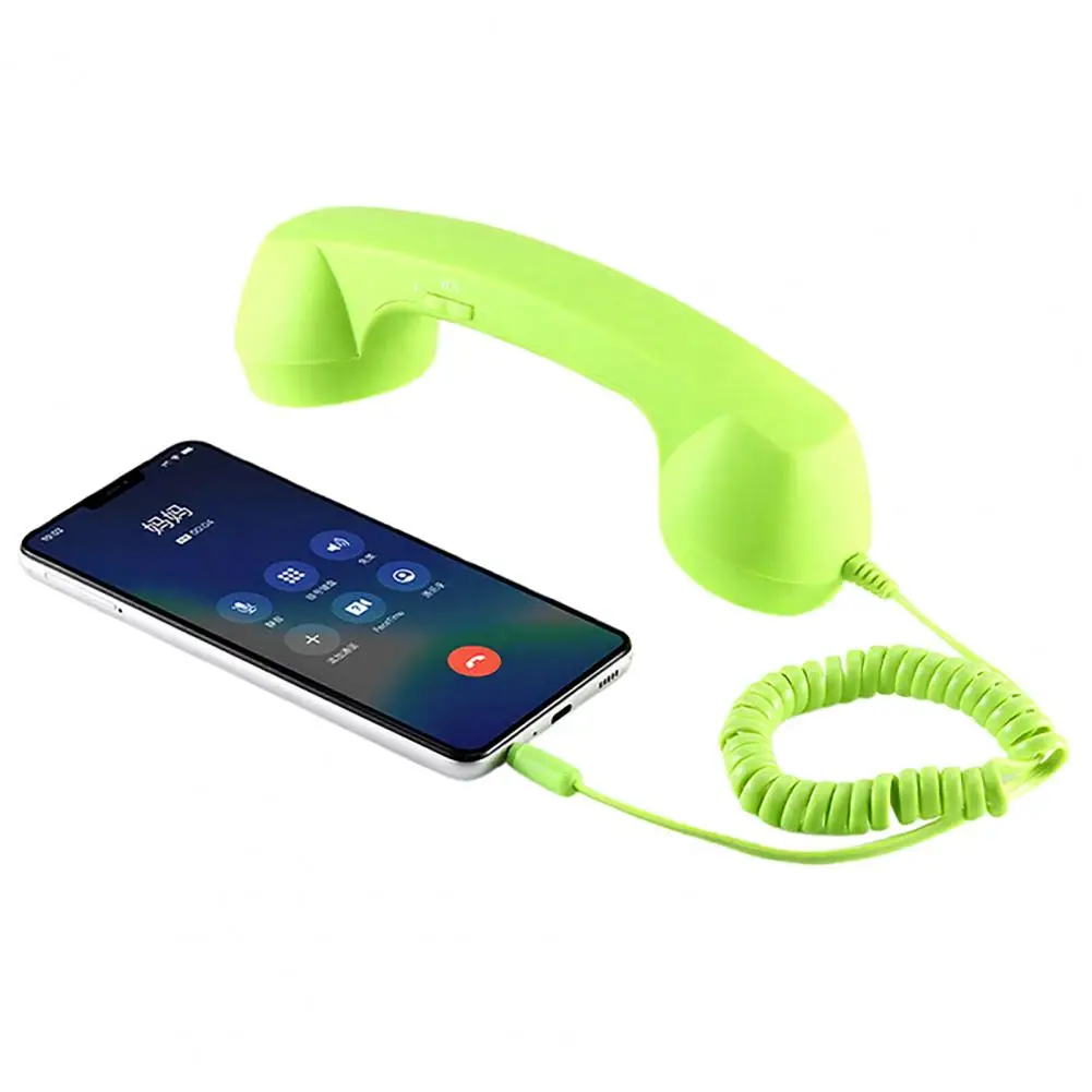 High Clarity Phone Handset Retro Phone Handset Receiver for Smartphone Universal Cellphone Microphone Speaker with Type-c 3.5mm