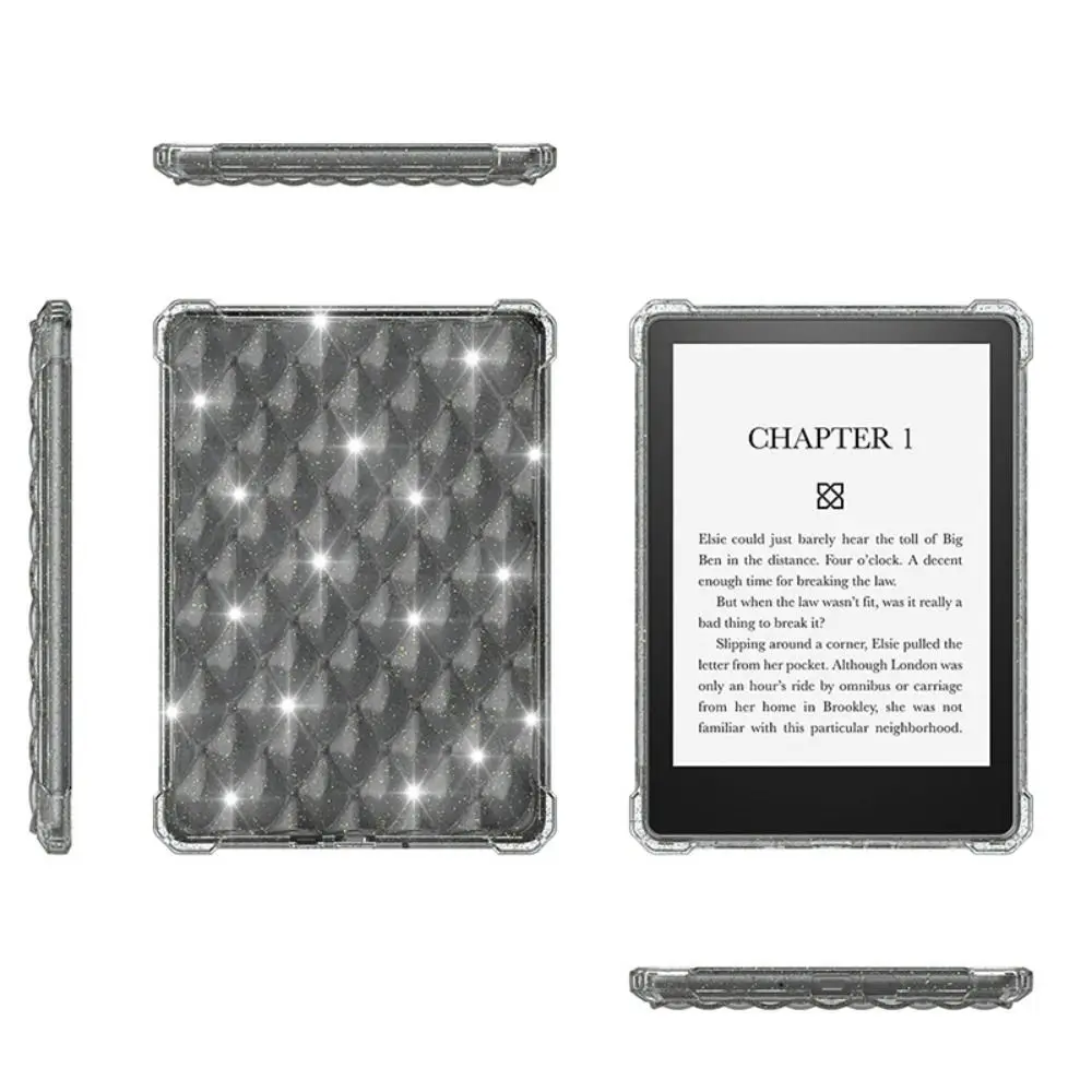 Transparent 7 inch eReader Case with Kickstand Clear Back Cover TPU for Kindle Paperwhite 2024 12th Generation/Colorsoft