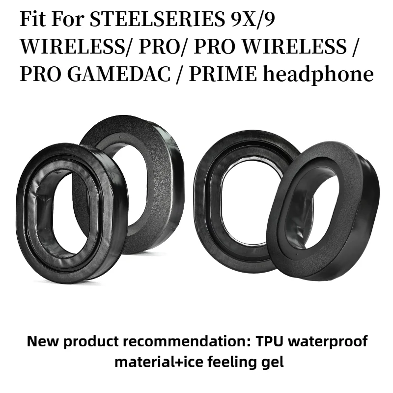 

For STEELSERIES 9X/9 WIRELESS/ PRO/ PRO WIRELESS / PRO GAMEDAC / PRIME headset Cooling Gel Ear Cushion Replacement Memory Foam