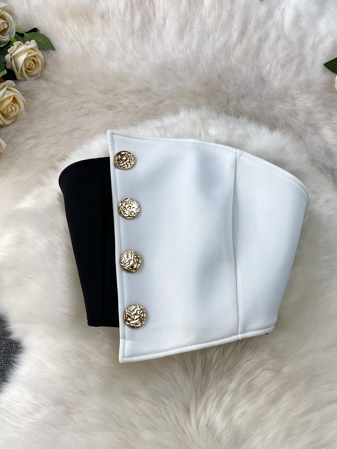 طقم مكون من قطعتين متوسط الطول للسيدات من Ele مع حمالة تخسيس معدنية باللون الأزرق Dr للخريف والشتاء عالي الخصر #2