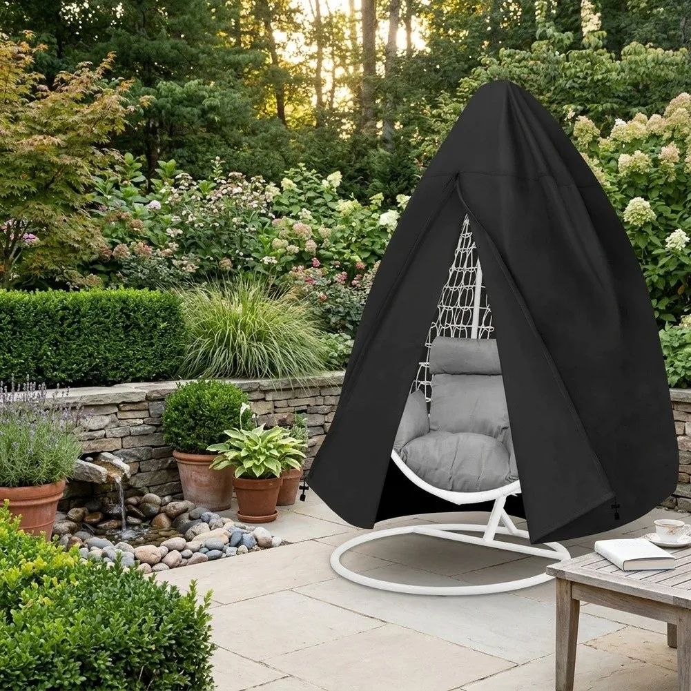 Heavy Duty Outdoor Egg Swing Chair Protective Cover Waterproof Wind Resistant Dust Shield For Patio Garden Outdoor Guard Cover