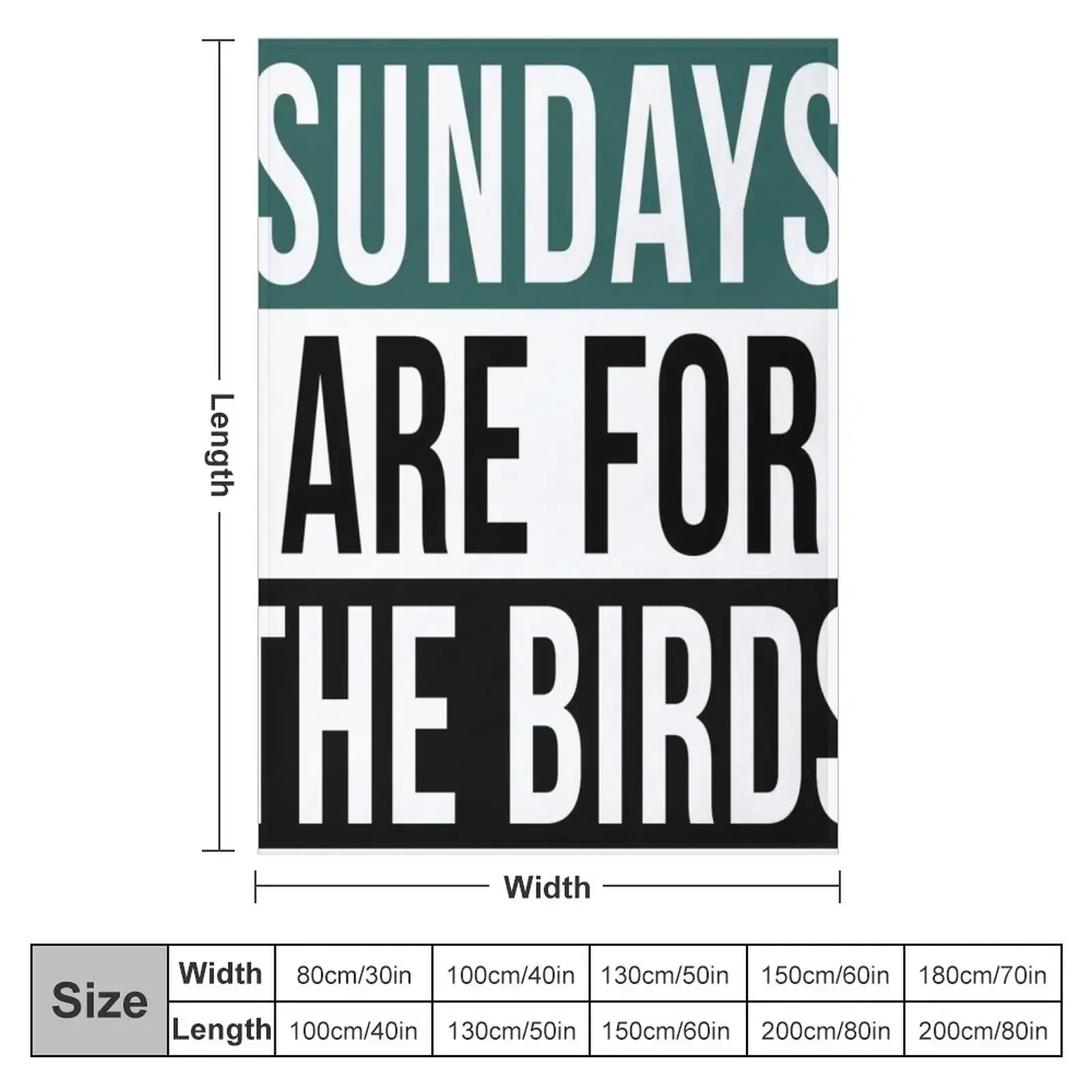 Sundays are for the Birds Throw Blanket Personalized Gift Decoratives for sofa heavy to sleep Summer Beddings Weighted Blankets