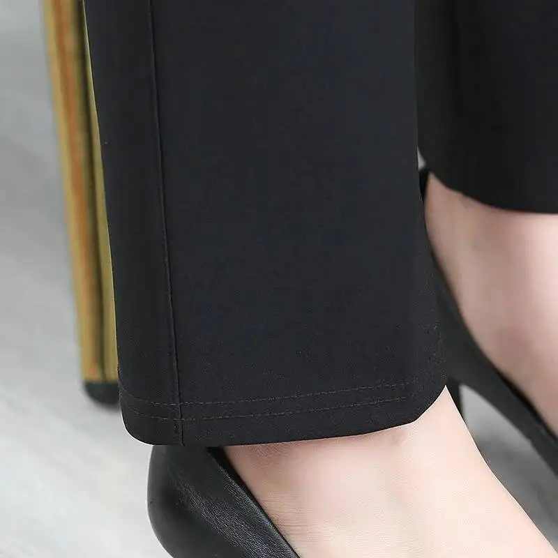 Winter Pants Women Thick Velvet Pants Grandma Mother Casual Warm High Waist Straight Trousers Middle-aged Female Pant