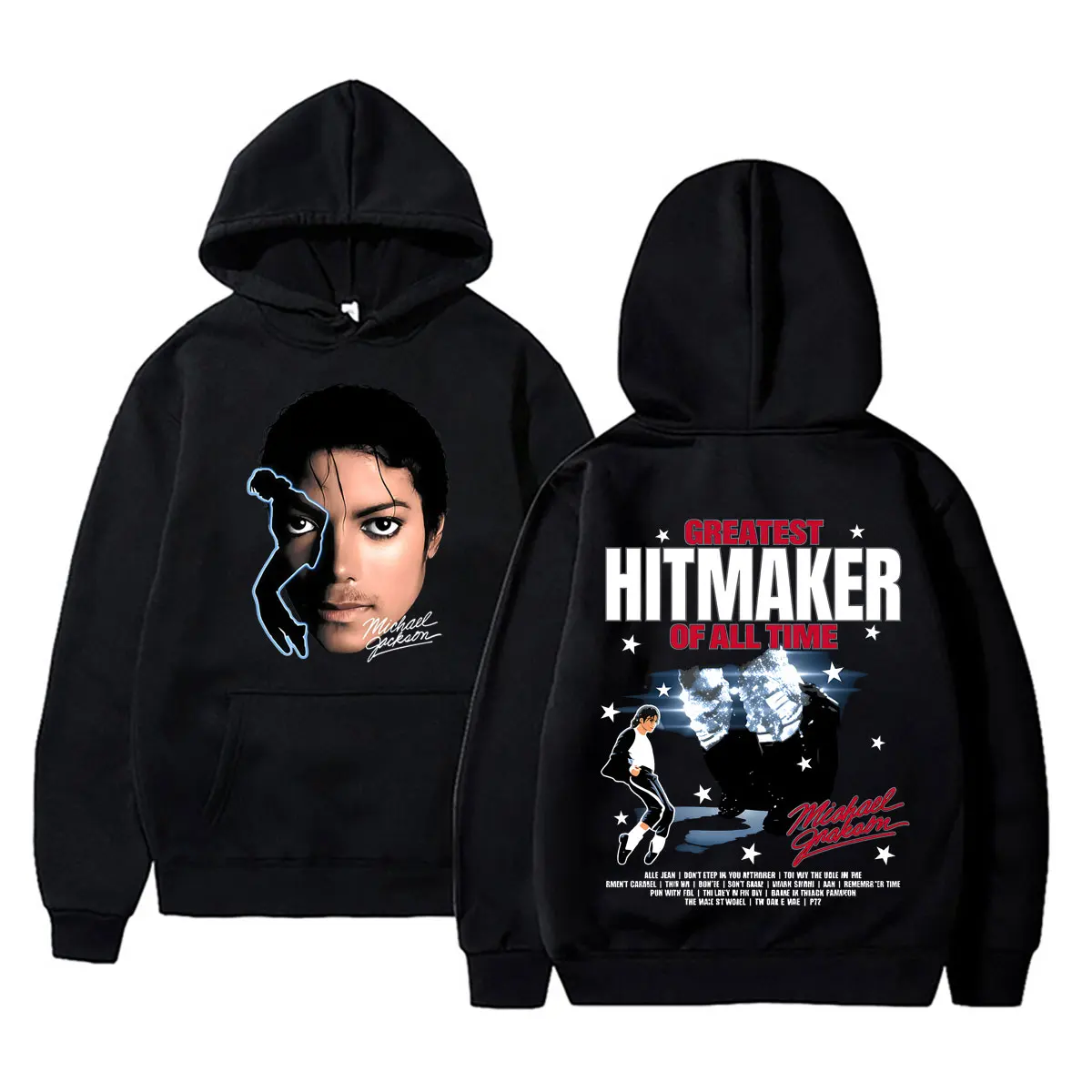 Classic Vintage Greatest Hitmaker of All Time Michael Jackson King of Pop Hoodie Men Women Retro Gothic Rock Hoodies Streetwear
