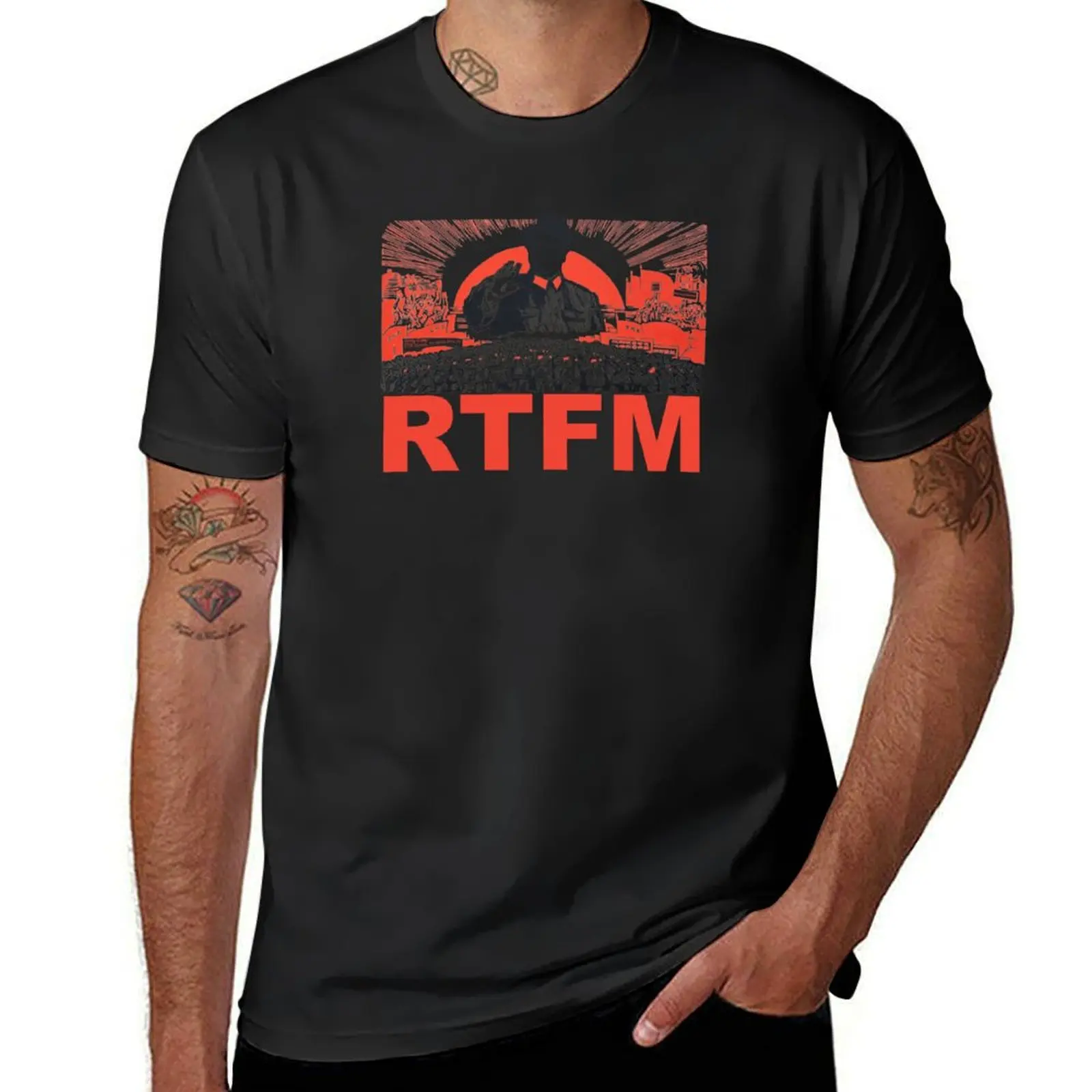 

Moss - RTFM T-Shirt oversized Short sleeve tee summer clothes mens t shirts pack