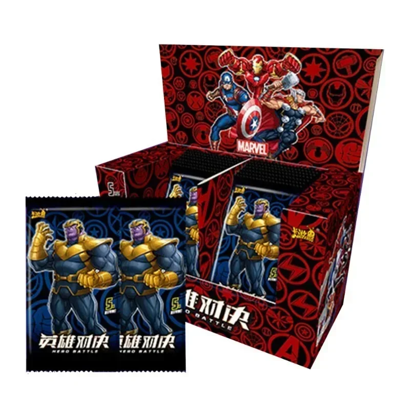 KAYOU Marvel Heroes Comics Versus Avengers Anime Cards Toy Party Playing Games Children Album Collection Gift Boxes Paper Hobby