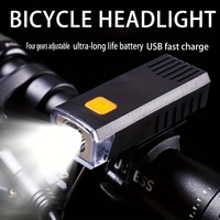 USB Rechargeable LED Bicycle Headlight - High Brightness, Easy to Install, ABS Material, Ideal for Night Riding