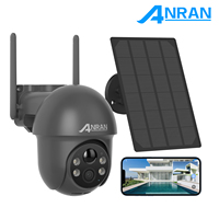 ANRAN 5MP Solar Battery WiFi Camera 355° Rotation Security Surveillance Camera Outdoor Wireless Humanoid Detection Siren Alarm