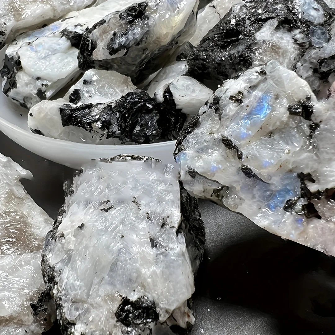Natural Moonstone Raw Stone, A Unique Mineral Specimen for Lovers of Aromatherapy, Meditation, Yoga and Home Decor Crystal view 6