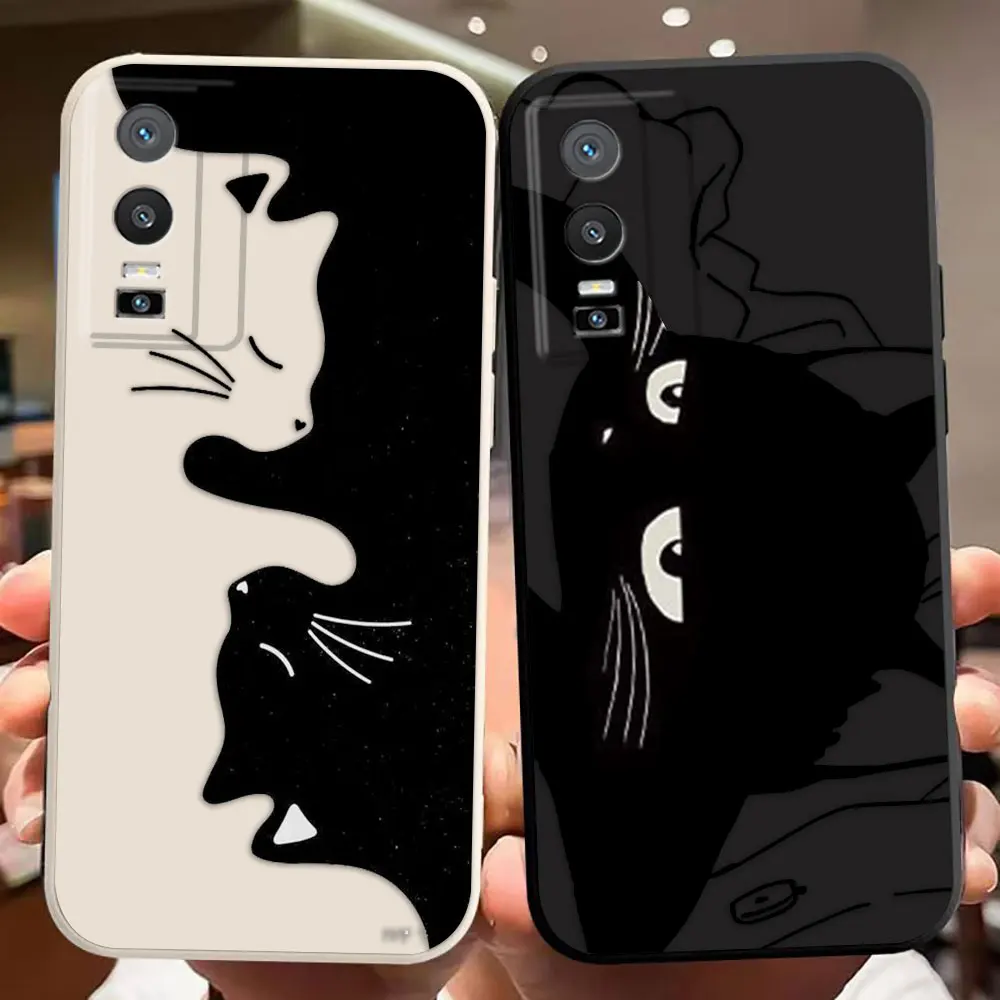 

Funny Black Cat Phone Case For VIVO Y02 Y04 Y15S Y16 Y17 Y19 Y19S Y20 Y21 Y22S Y28 Y29 Y35 Y36 Y50 Y51 Y72 Y76 Y93 Y100 Case