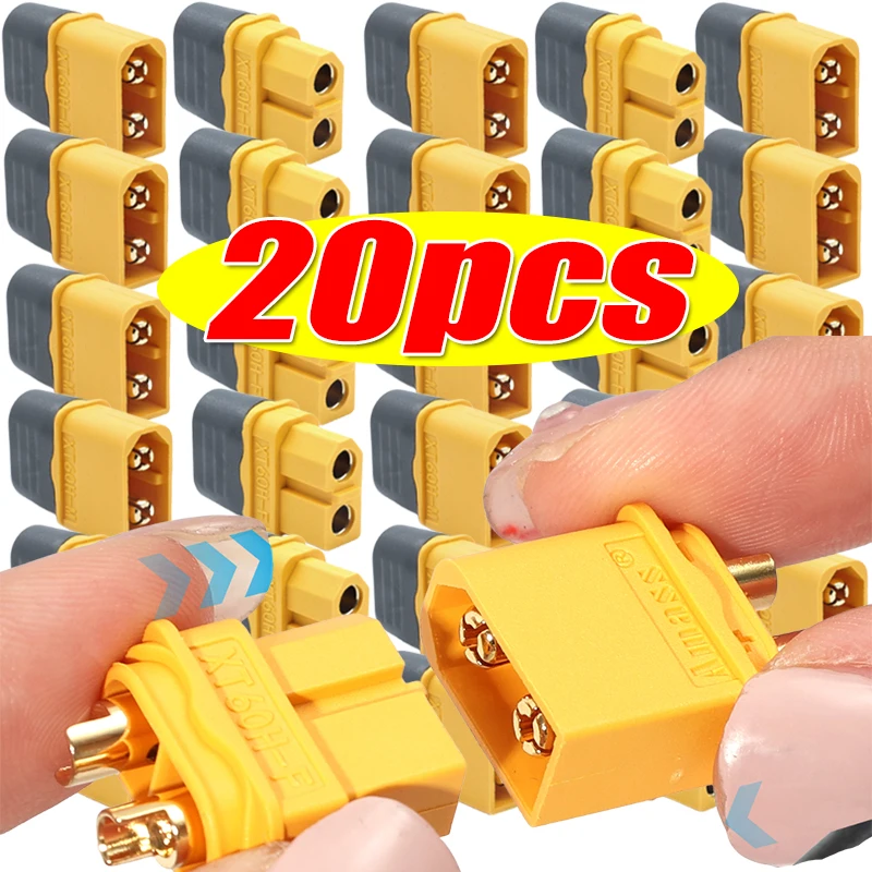 

1~20pcs XT60H Plugs Male Female Bullet Wire Cable Connectors Adapter Power Plug with Sheath for RC Lipo Battery Airplane