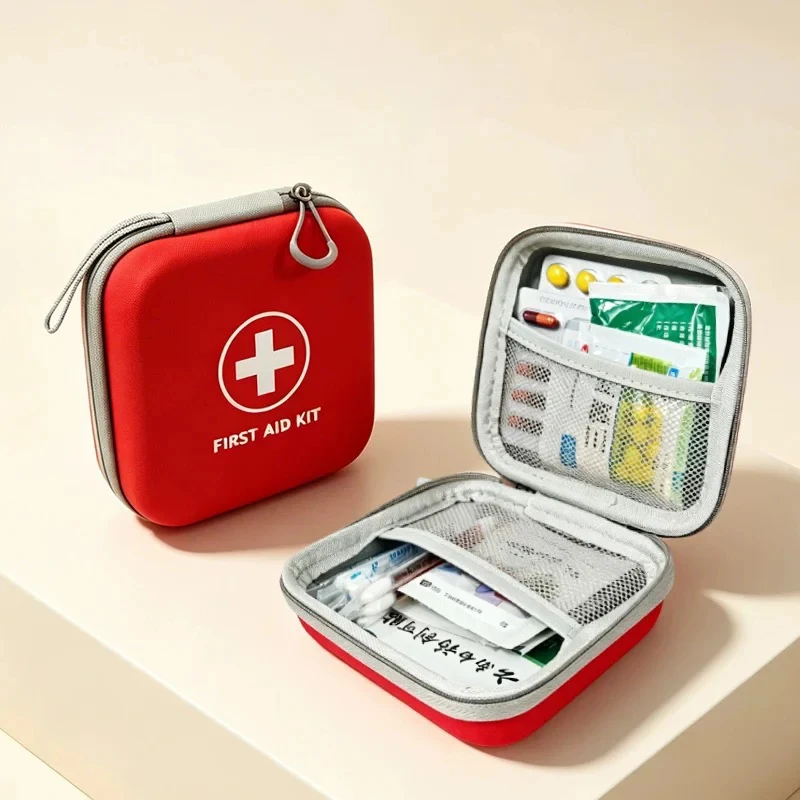 Portable EVA Hard Shell Medical Supplies Storage Bag Travel Essential First Aid Kit Home Care Supplies Storage Box